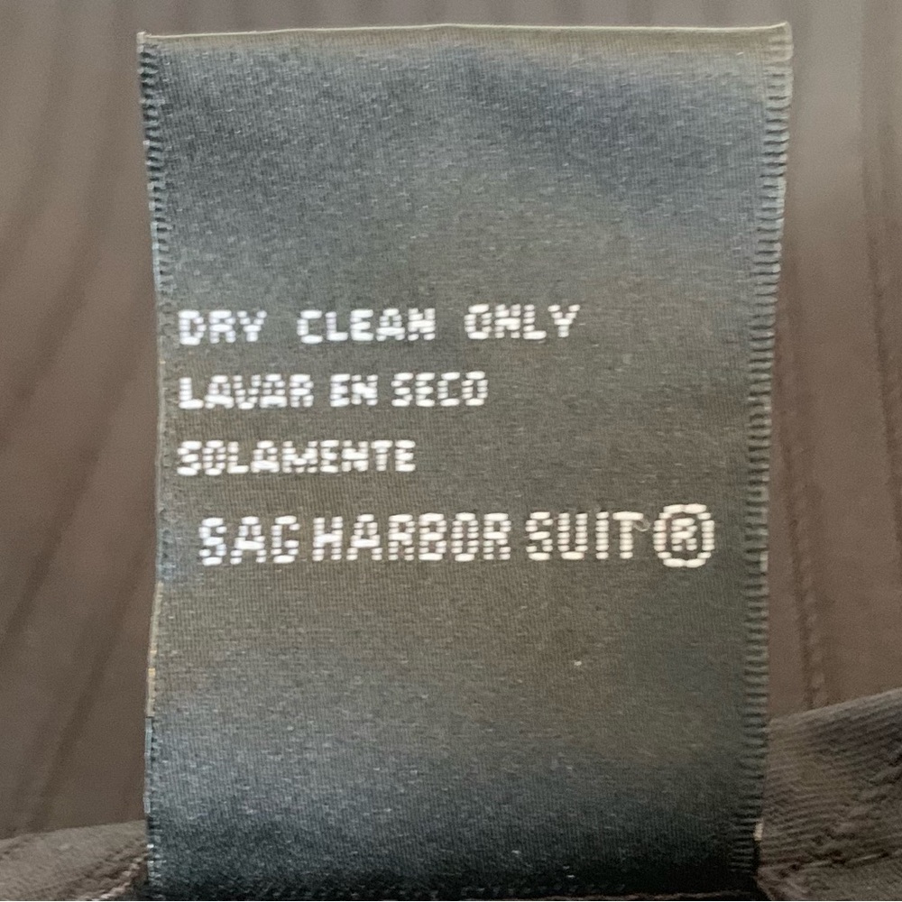 Sag Harbor Black Skirt Jacket Suit Camellia Button & Ribbon Detail 14 - Picture 14 of 15